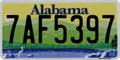 AL license plate 7AF5397