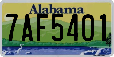 AL license plate 7AF5401