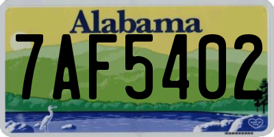 AL license plate 7AF5402