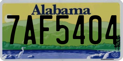 AL license plate 7AF5404