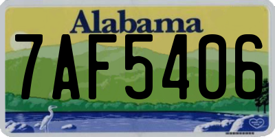 AL license plate 7AF5406