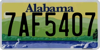 AL license plate 7AF5407