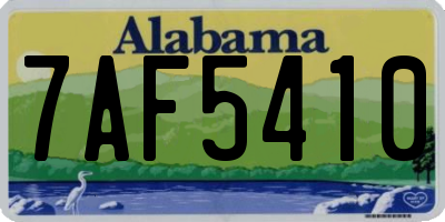 AL license plate 7AF5410