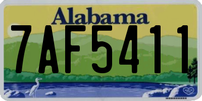 AL license plate 7AF5411