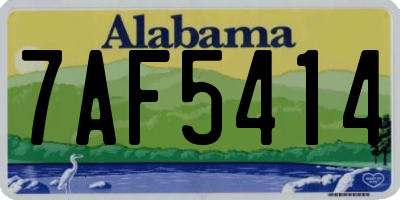 AL license plate 7AF5414