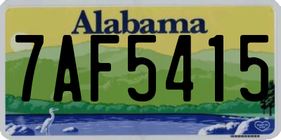 AL license plate 7AF5415