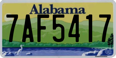 AL license plate 7AF5417
