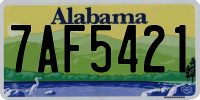 AL license plate 7AF5421
