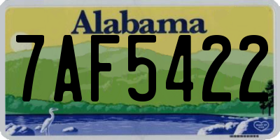 AL license plate 7AF5422