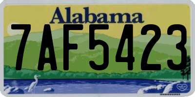 AL license plate 7AF5423
