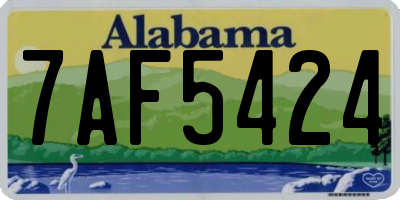 AL license plate 7AF5424
