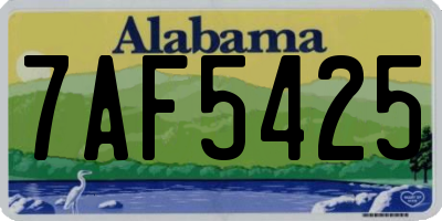 AL license plate 7AF5425