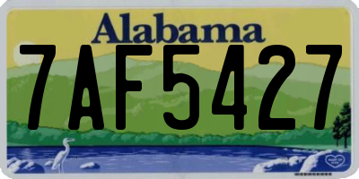 AL license plate 7AF5427