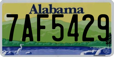 AL license plate 7AF5429