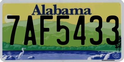 AL license plate 7AF5433