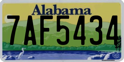 AL license plate 7AF5434