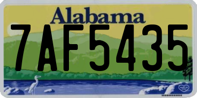 AL license plate 7AF5435
