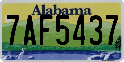 AL license plate 7AF5437