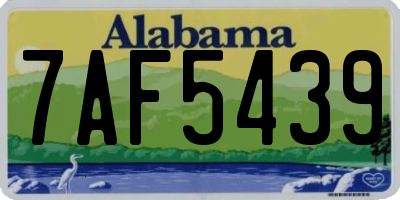 AL license plate 7AF5439