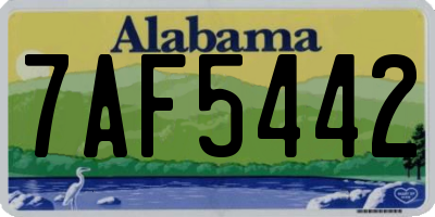 AL license plate 7AF5442