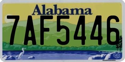 AL license plate 7AF5446