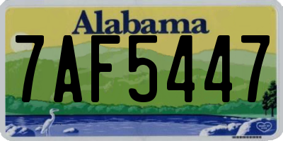 AL license plate 7AF5447