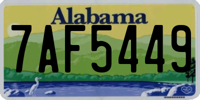 AL license plate 7AF5449