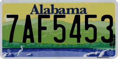 AL license plate 7AF5453