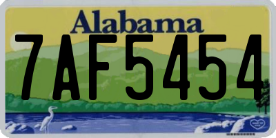 AL license plate 7AF5454