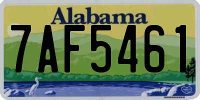 AL license plate 7AF5461