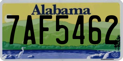 AL license plate 7AF5462