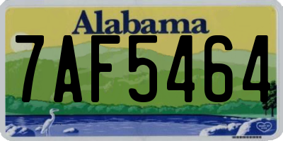AL license plate 7AF5464