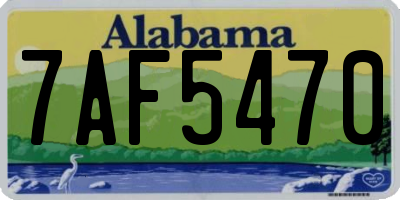 AL license plate 7AF5470