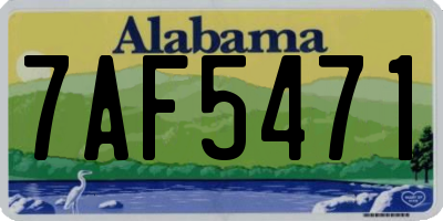 AL license plate 7AF5471
