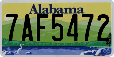 AL license plate 7AF5472