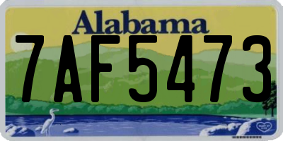 AL license plate 7AF5473