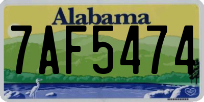 AL license plate 7AF5474
