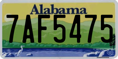 AL license plate 7AF5475