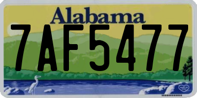 AL license plate 7AF5477