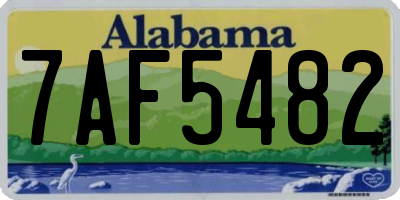 AL license plate 7AF5482