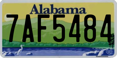 AL license plate 7AF5484