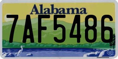 AL license plate 7AF5486