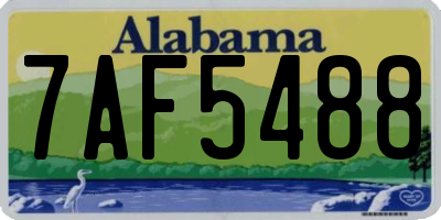 AL license plate 7AF5488