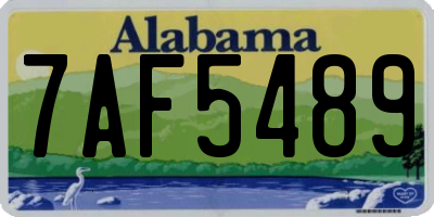 AL license plate 7AF5489