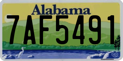 AL license plate 7AF5491