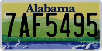 AL license plate 7AF5495