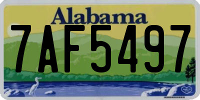 AL license plate 7AF5497