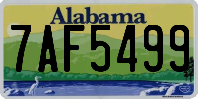 AL license plate 7AF5499
