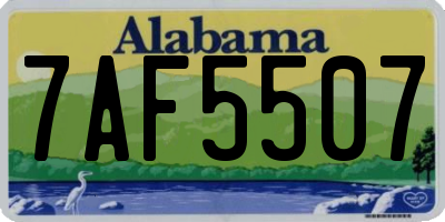AL license plate 7AF5507