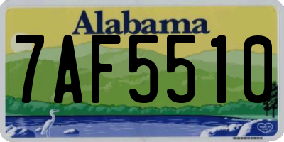 AL license plate 7AF5510